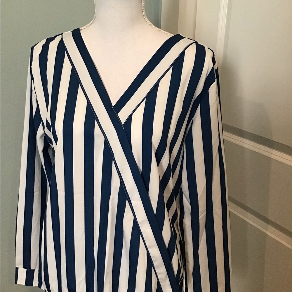 wrap top long sleeve top